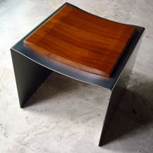 yin yang seat oak wood stainless steel