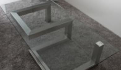 rectangular contemporary coffee table stainless metal
