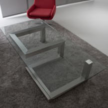 rectangular contemporary coffee table stainless metal