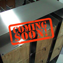 lockers rack wood stainless steel