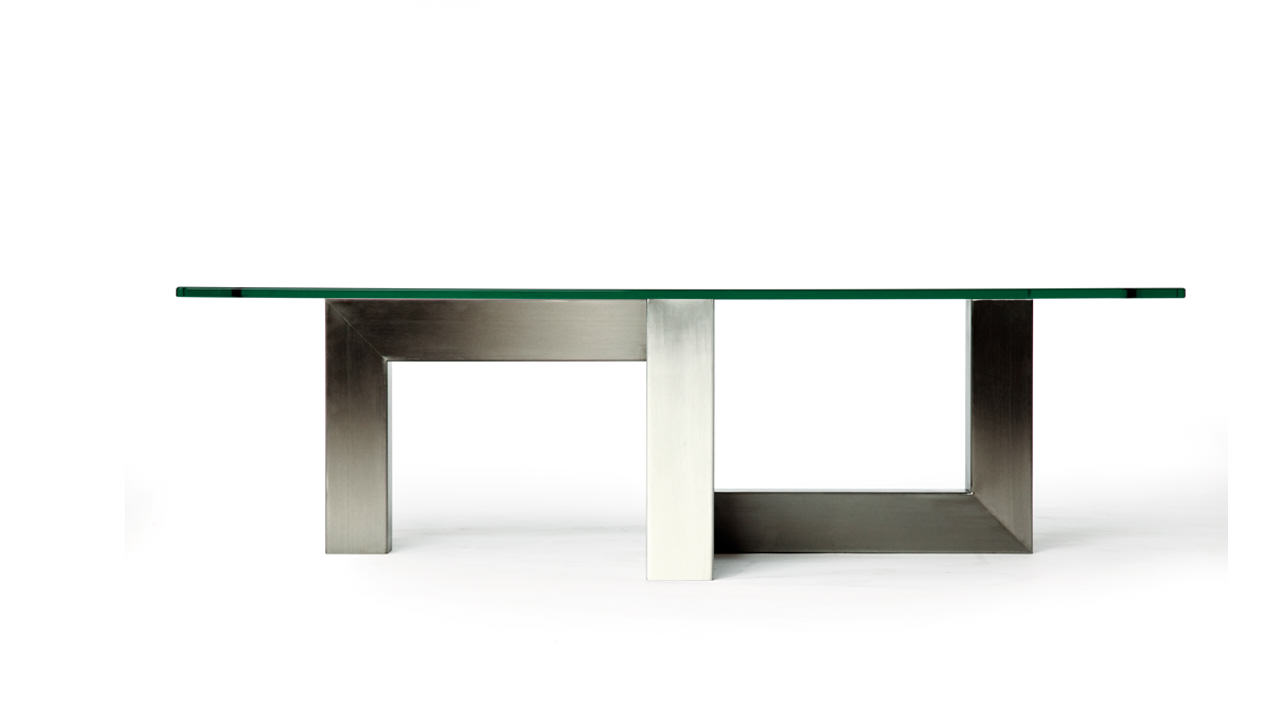 contemporary coffee table stainless steel