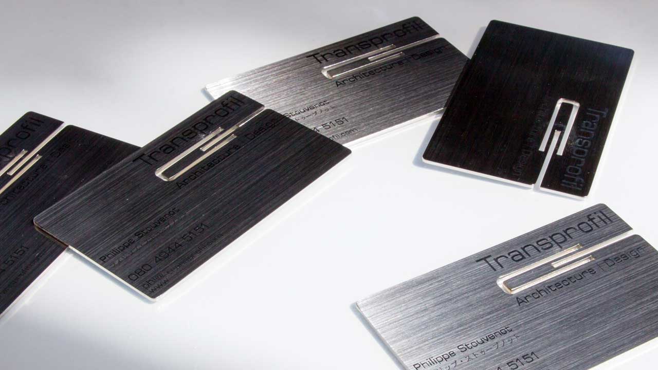 business card stainless steel