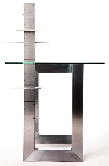 modern desk table stainless steel