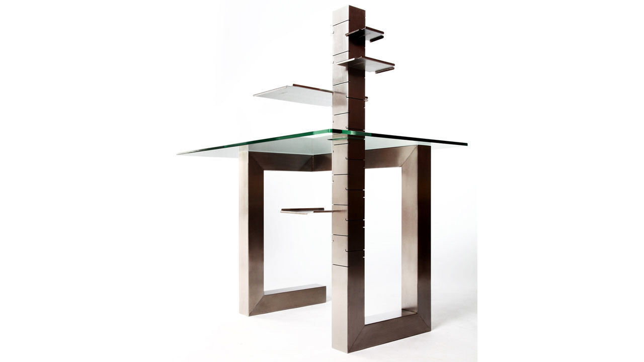 awesome contemporary desk table stainless steel