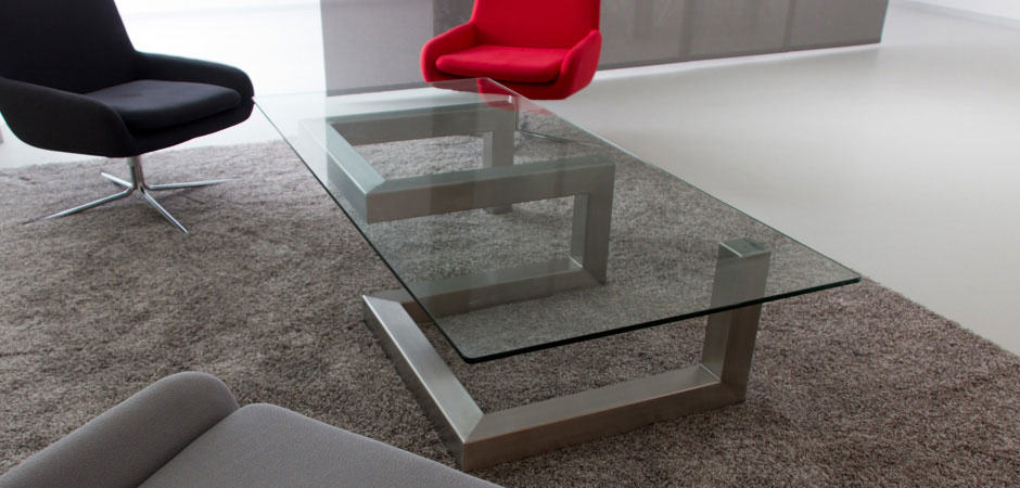 coffee table tempered top glass stainless steel